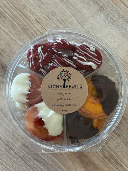 Tangy Plum, Jaffa Peach and Raspberry Nectarine Trio – Niche Fruits